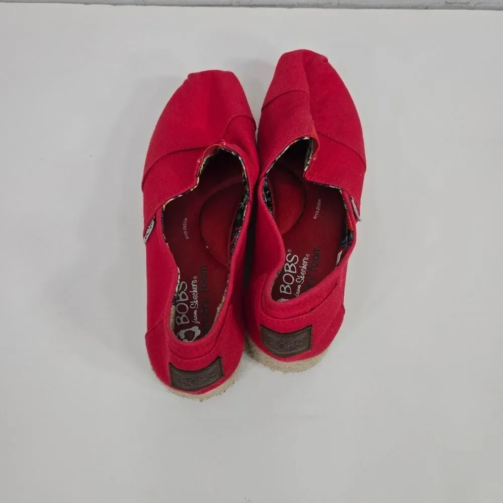 BOBS memory foam red wedges